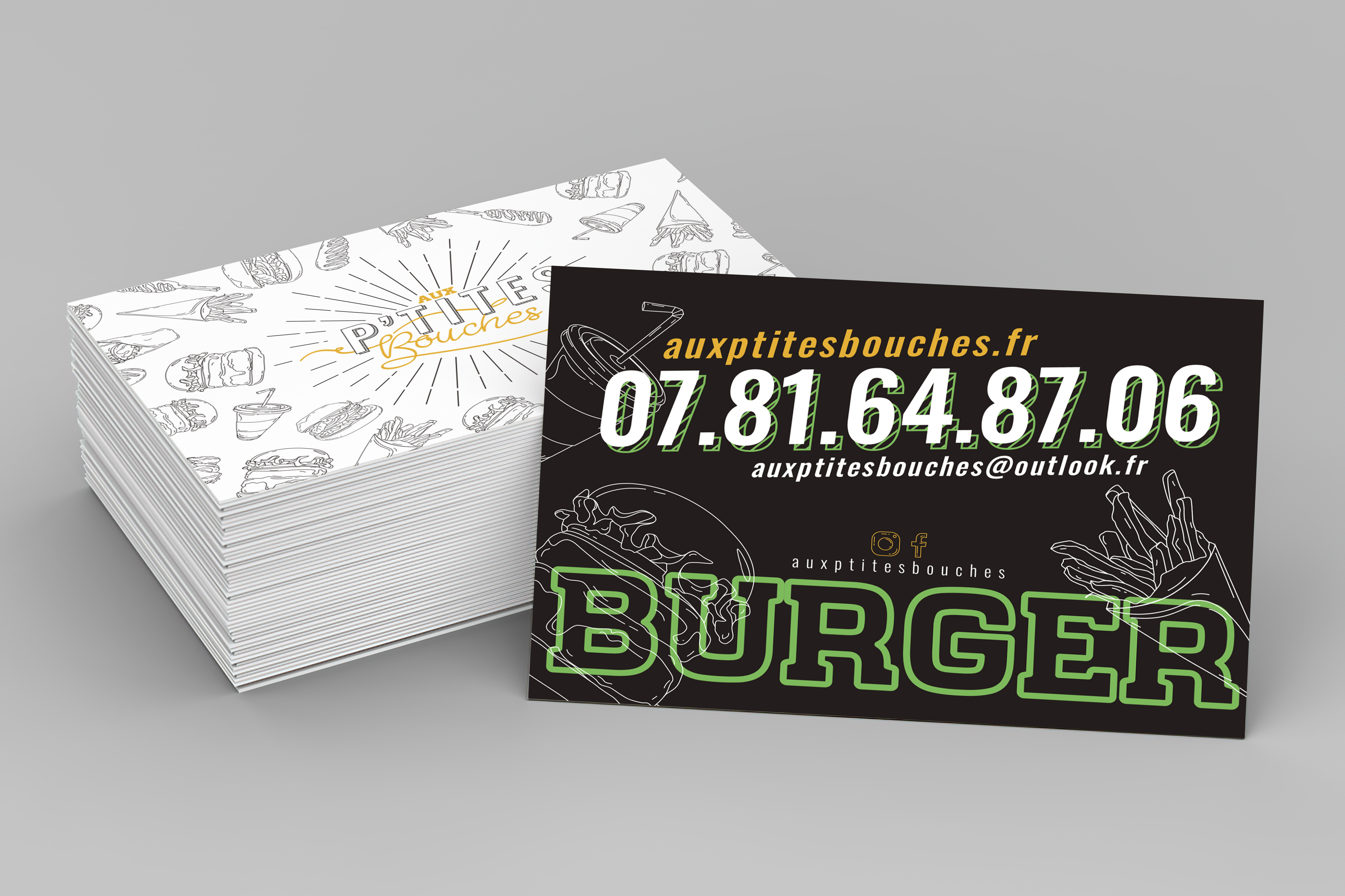  Cartes de visite Aux P'tites Bouches