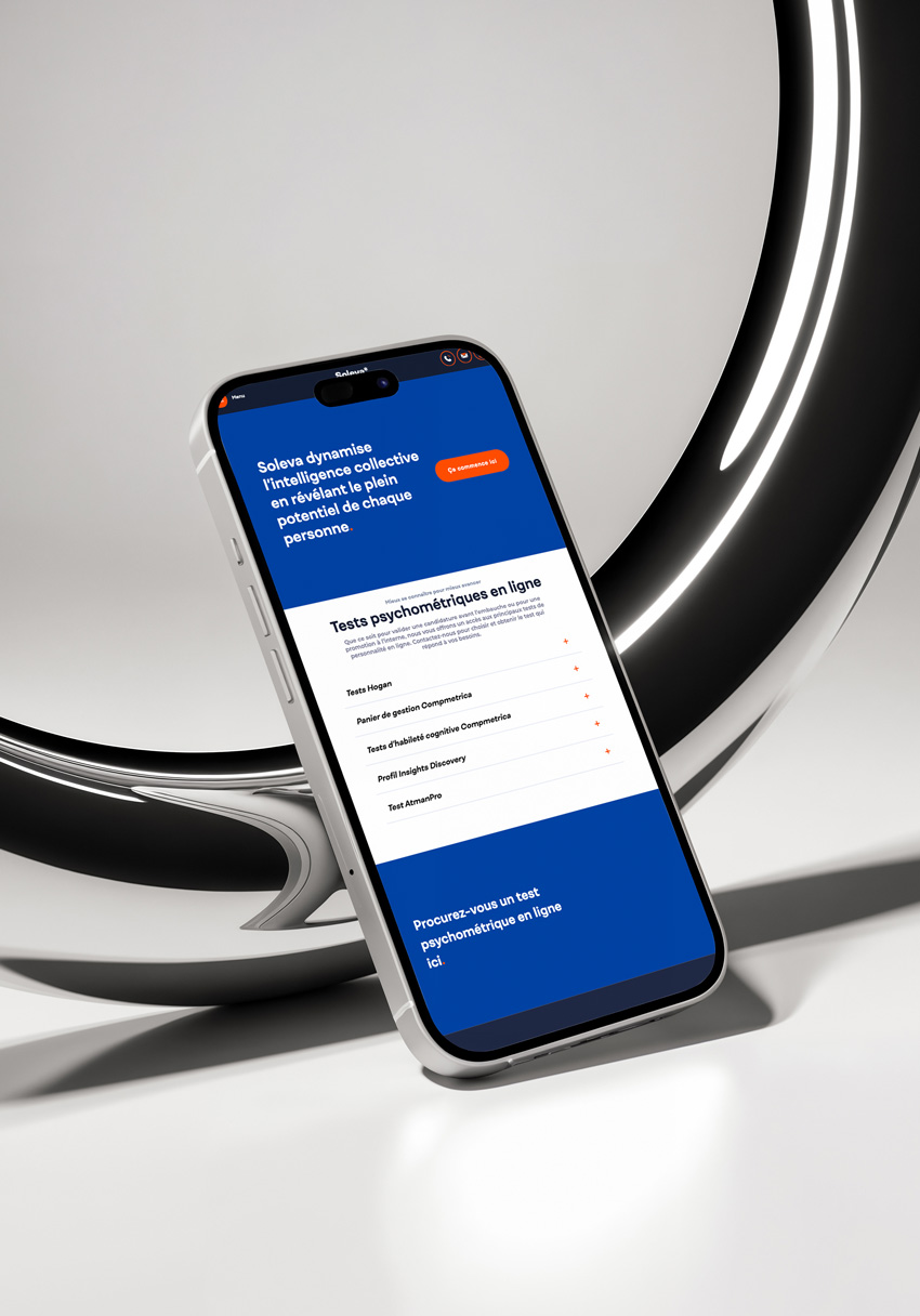 Site web Soleva sur mobile